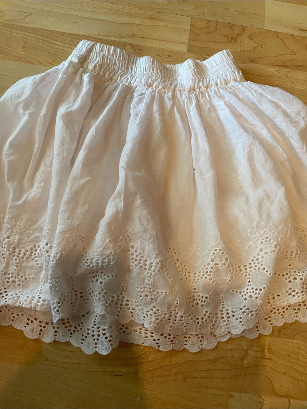Forever 21 White Eyelet XS Mini Skirt